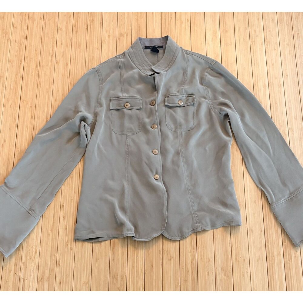 Mel & Lisa Women’s Size 16 100% Pure Silk Button-Down Top
